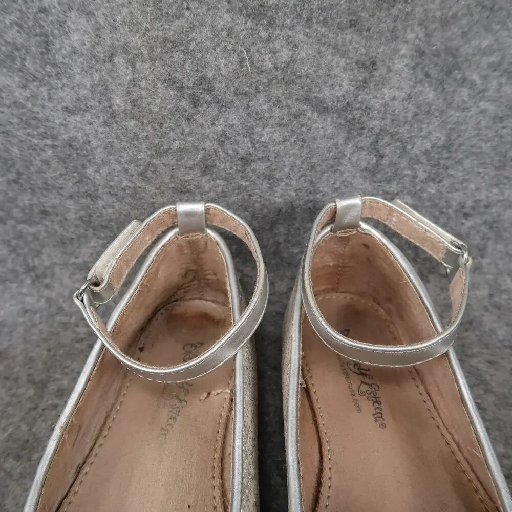 Self Esteem Shoes Girls 11 Ballet Flats Ankle Buckle Strap Unicorn Flats Casual